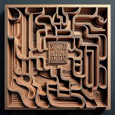 3D model st labyrinth (STL)